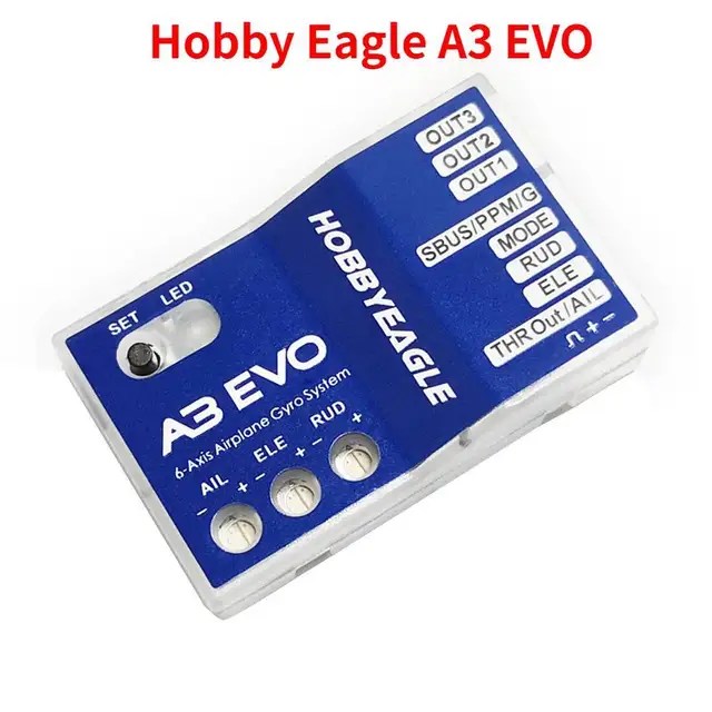 Hobby Eagle A3 EVO / A3 lite Aeroplane Flight Controller Stabilizer 6 Axis Gyro Support PPM Receiver Fixed-Wing For RC Drone 1