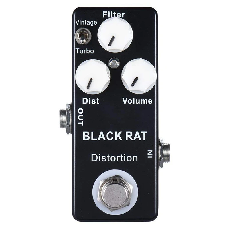 Mosky Black RAT Distortion Mini Guitar Effect Pedal & Mosky