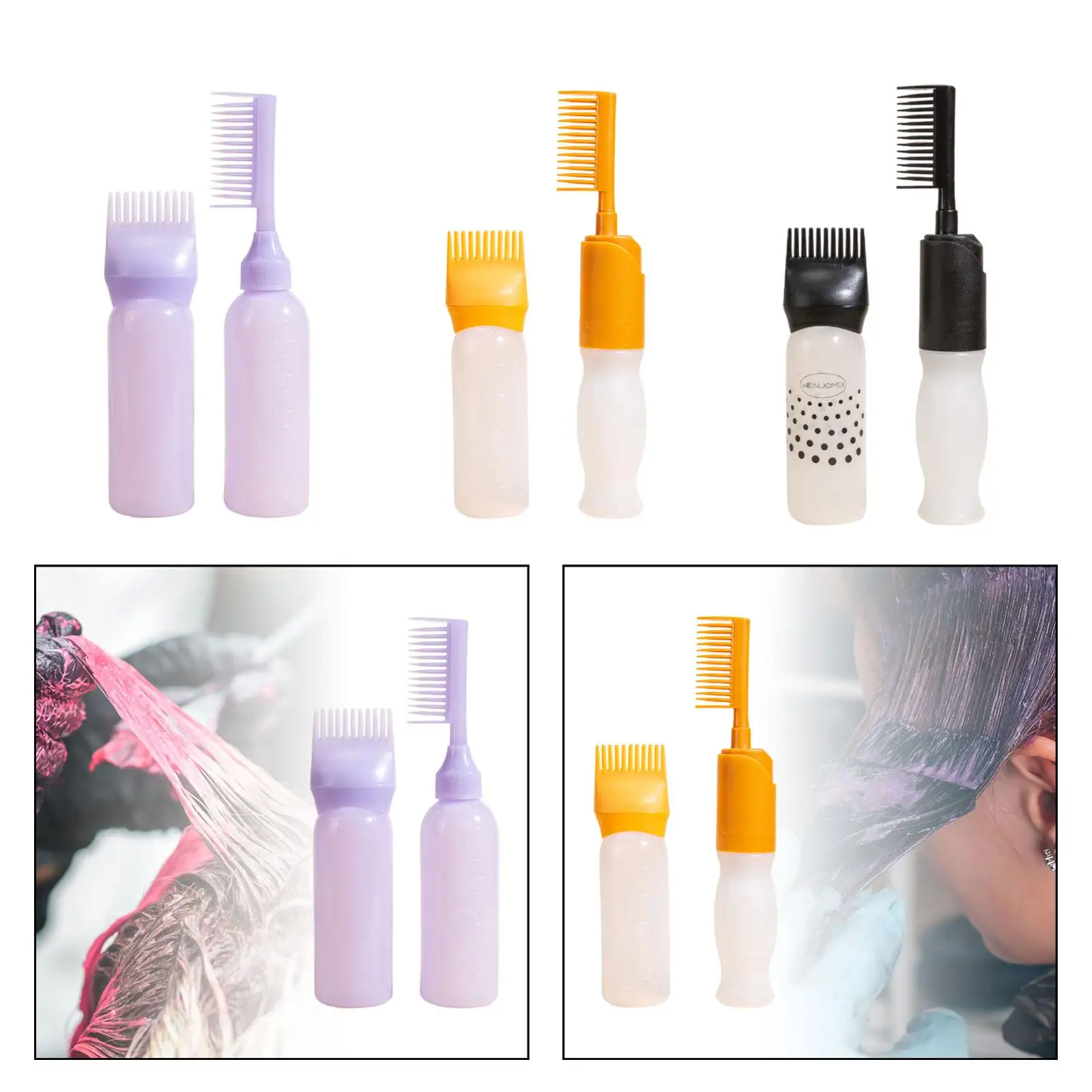2 Pieces Hair Dye Applicator Bottle Hair Dyeing Bottle Hair Dye Bottle