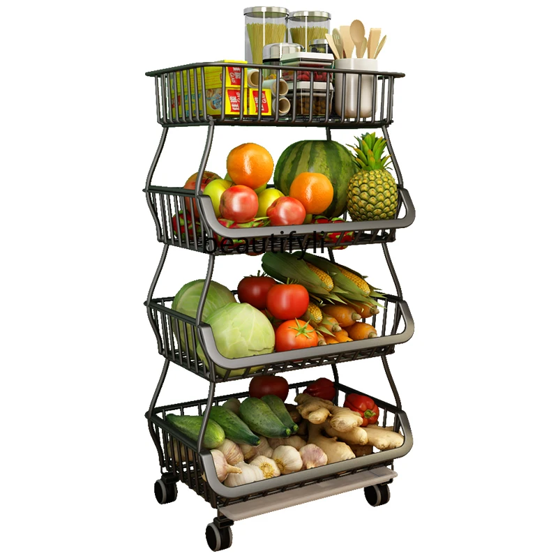 

GY Vegetable Basket Storage Rack Vegetable Multi-Layer Storage Basket Multi-Functional Storage Vegetable Rack