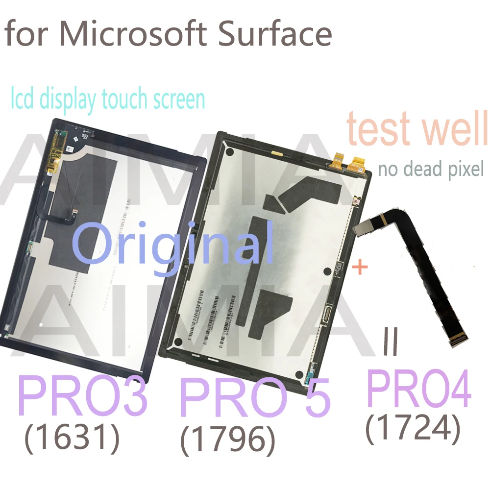 Lcd Pro 5 Originale Per Microsoft Surface Pro 5 1796 Lcd Touch Digitizer Assembly Lp123Wq1 Per Display Lcd Microsoft Surface Pro5