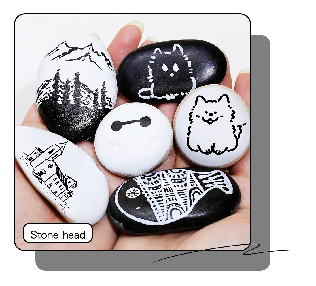 White Paint Pens Soft Tip Acrylic Paint Marker Set 2/3/6/10 Pcs for Glass Canvas Wood Leather Ceramic
