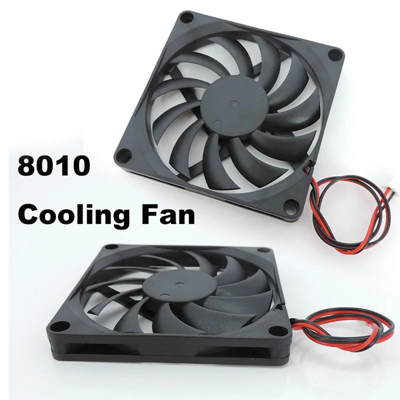Cooling Fan cooling fan 3d printer fan for Reprap 3D Printer Parts 80 x 80 x 10mm 8cm 8010 DC 5V 12V 24V Brushless Plastic Fan 2pin