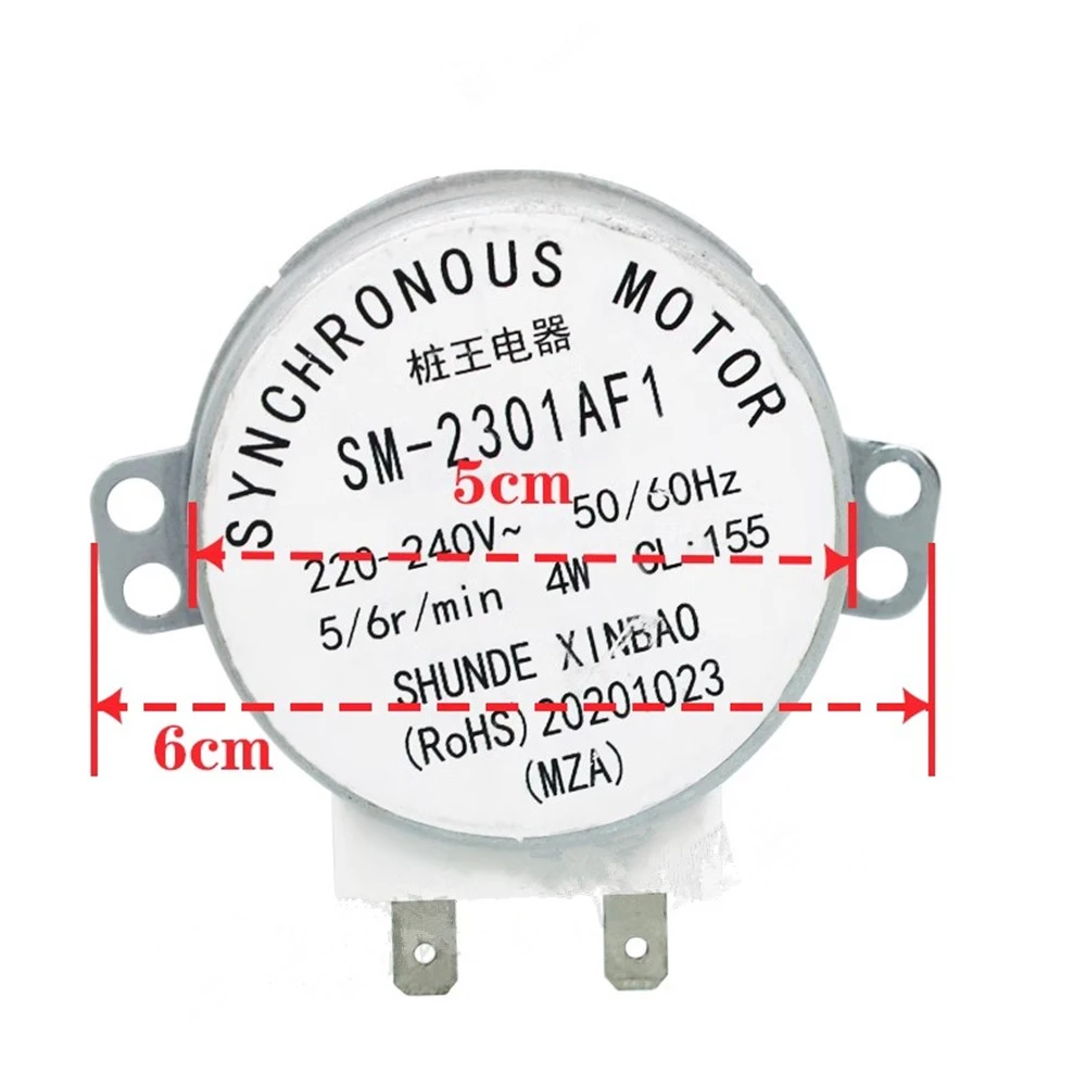 Universal turntable motor for SM-2301AF1 microwave oven synchronous motor 220V 5/6r/min 4W microwave replacement and maintenance microwave oven spare parts