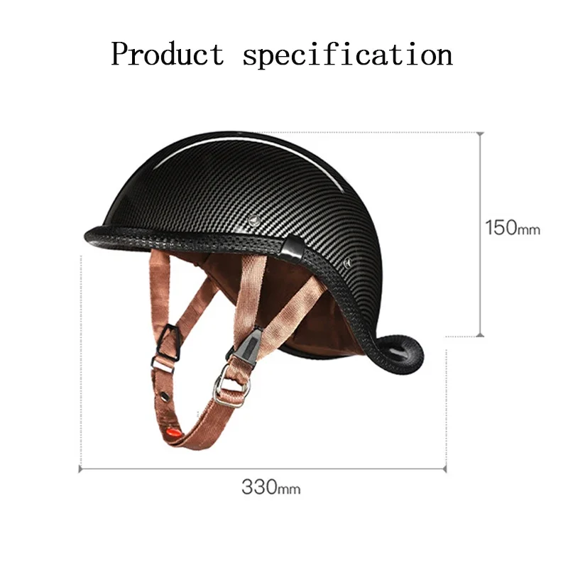 Adult Retro Motorcycle Helmet Men/Women Half Face Vintage Helmet Hat Cruiser Touring Moto Bicycle Scooter Skating Baseball Cap