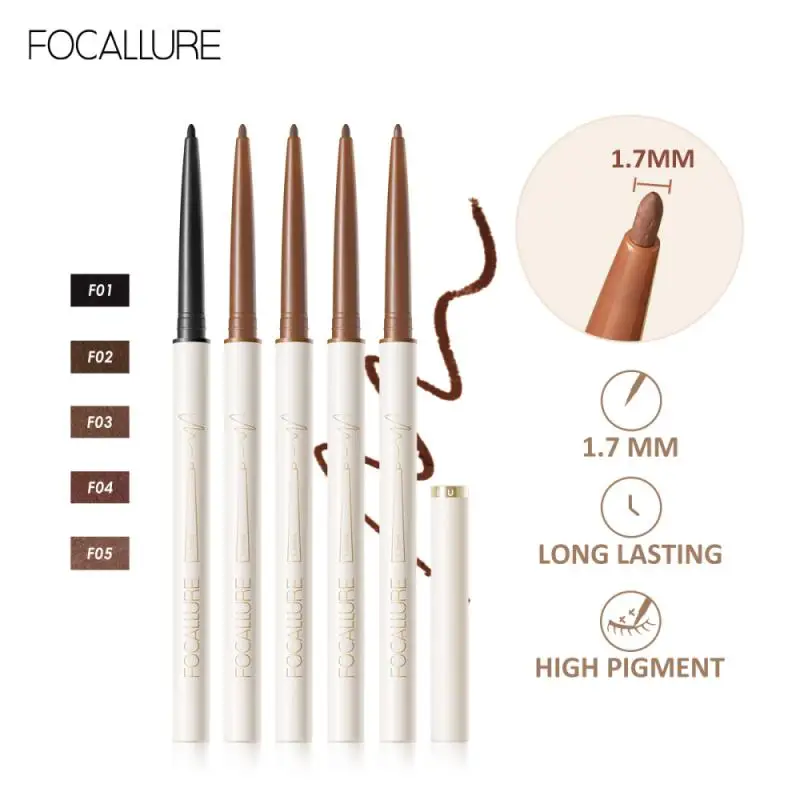 Waterproof Eyeliner Gel Pencil Red Brown Ultra-slim 1.7mm Soft Easy Wear High Pigment Professional Lasting Eyes Makeup