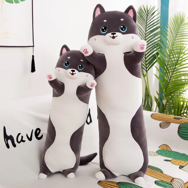 Lovely Husky Side Sleeping Body Pillow 50-130cm Bed Sofa Home Decorative Long Pillow Children Adult Birthday Present Cute Gift 3