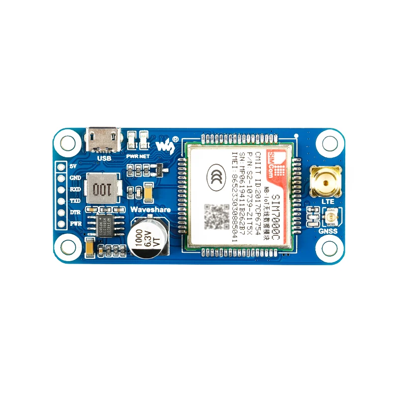 Raspberry Pi NB-IoT/eMTC/EDGE/GPRS/GNSS