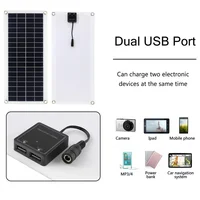 Panneau solaire 12V DC 5V USB Type-C, Kit de charge portable et flexible, système léger pour téléphones, voiture, camping, randonnée, banques d'alimentation IP65 3
