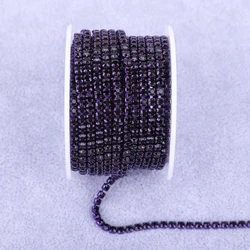 Radiant Gold Rhinestone Decorative Crystal Trim - SS8(2.5mm) (Amethyst)