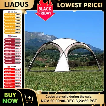 กลางแจ้ง Yurt หลังคาโดมขนาดใหญ่เงินเคลือบ UV ป้องกันกันน้ํา Camping Shelter กลางแจ้ง Sun Shade Camping Canopy เต็นท์ 1