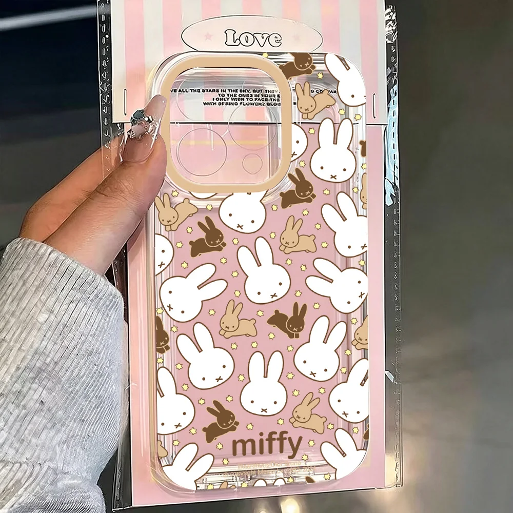 Adorable Cartoon Rabbit Clear Phone Case - New Design