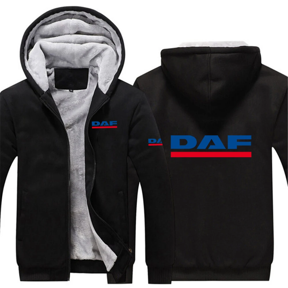 DAF TRUCKS COMPANY TRUCKER Printing Fashion 2023 New Man's Winter Thicken Cotton Tracksuit Comfortable Casual Wild Hoodies Coat