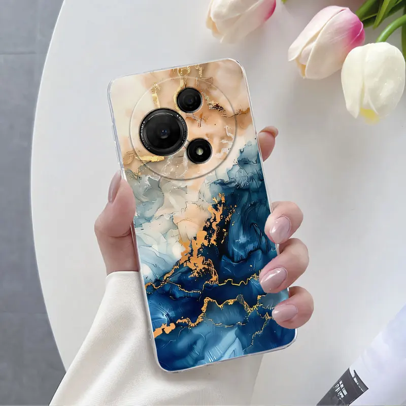 Flower Marble Clear Soft Silicone Phone Case - Enhanced Protection and Style
