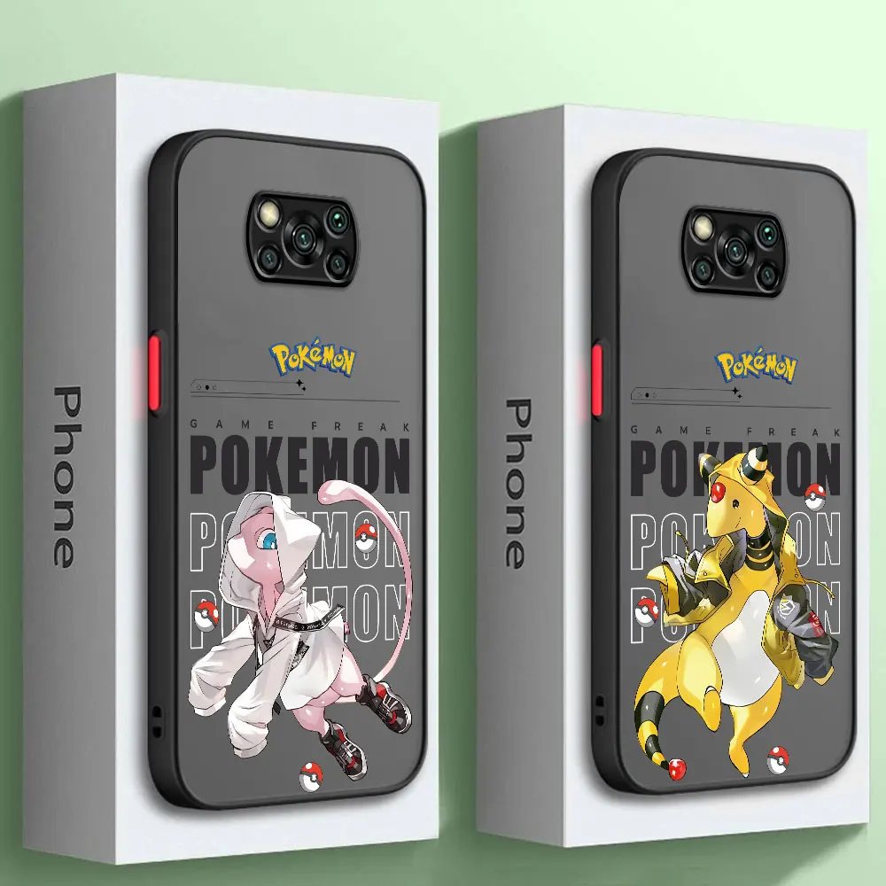 Pikachu Trend Fashon Lucario Phoen Custodia Per Xiaomi Poco X4 Gt M5 C40 X3 Pro 12T 11 Lite 13 X3 Nfc X5 Pro 5G 9 Cover Shell Fundas