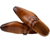 Mens Formal Male Shoe Side Buckle Leather Shoes Pointed Toe Bullock Carving classic style Classic gentleman Formal wear Pointed 4