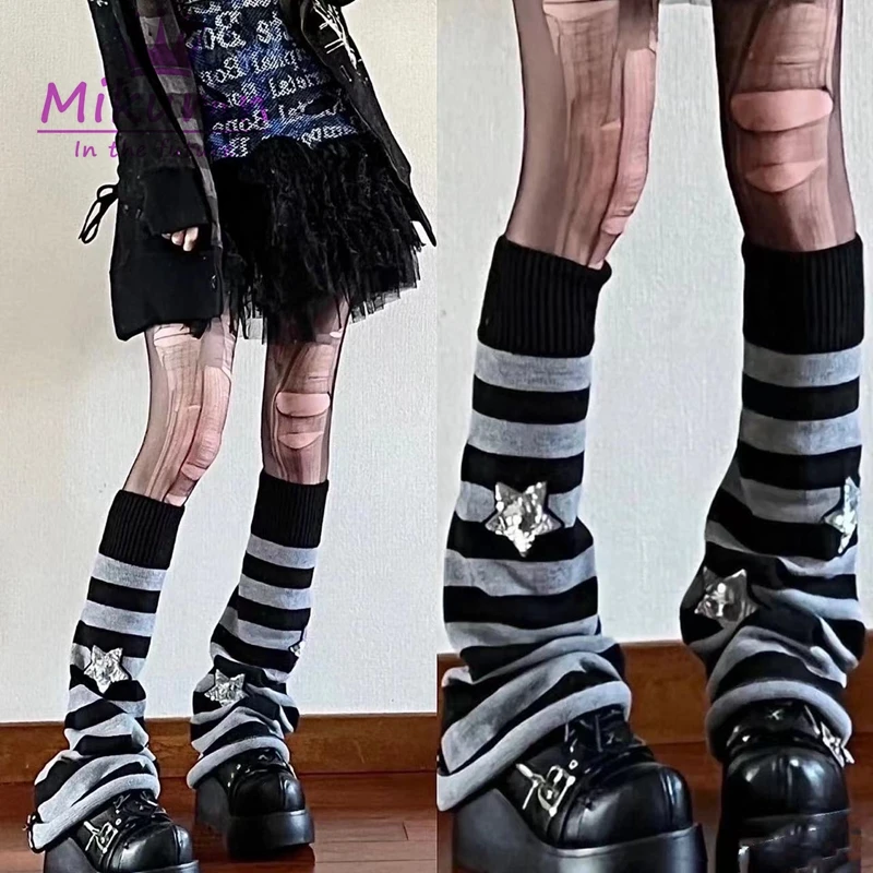 Mikumn Harajuku Women Winter Leg Warmers Socks Japanese Girl Gothic