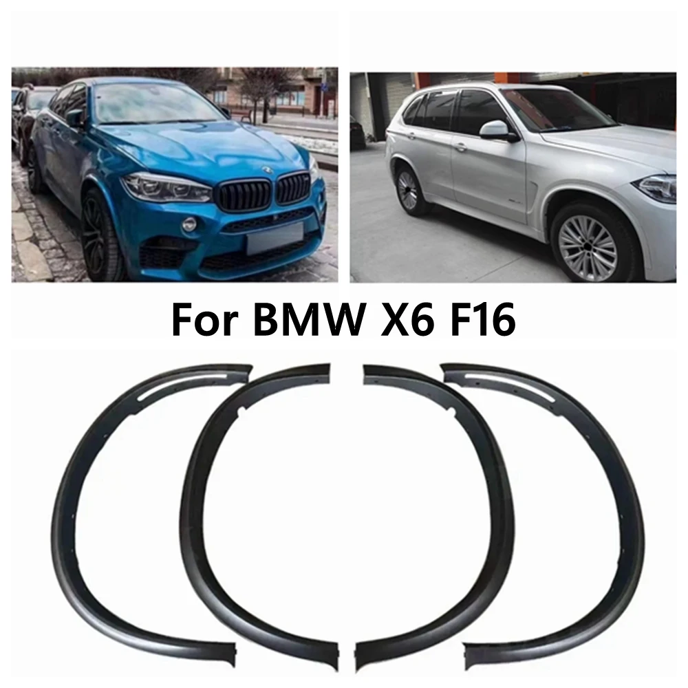 

FOR BMW X6 F16 F86 X6M 2015 - 2018 Wheel Arches Eyebrow Fender Mudguards Car Fender Flares Eyelid PP Matte Black Accessories