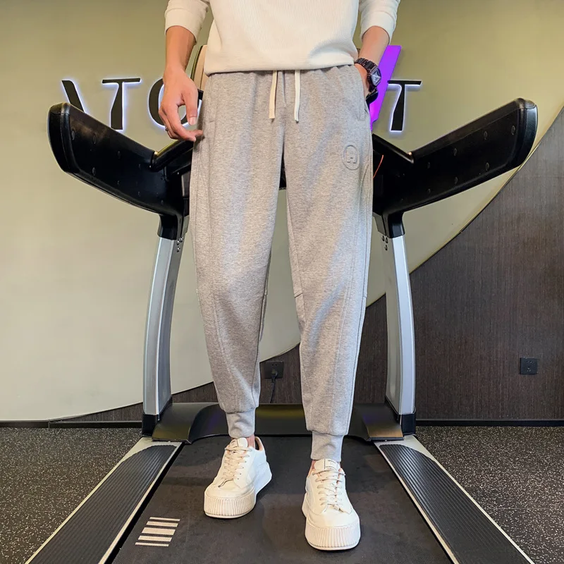 Neue Plus Größe männer Jogginghose 2XL 3XL Sportswear Elastische Taille Casual Baggy Hosen Schwarz Grau Baumwolle Jogger Männliche Lose hosen – Detail 4