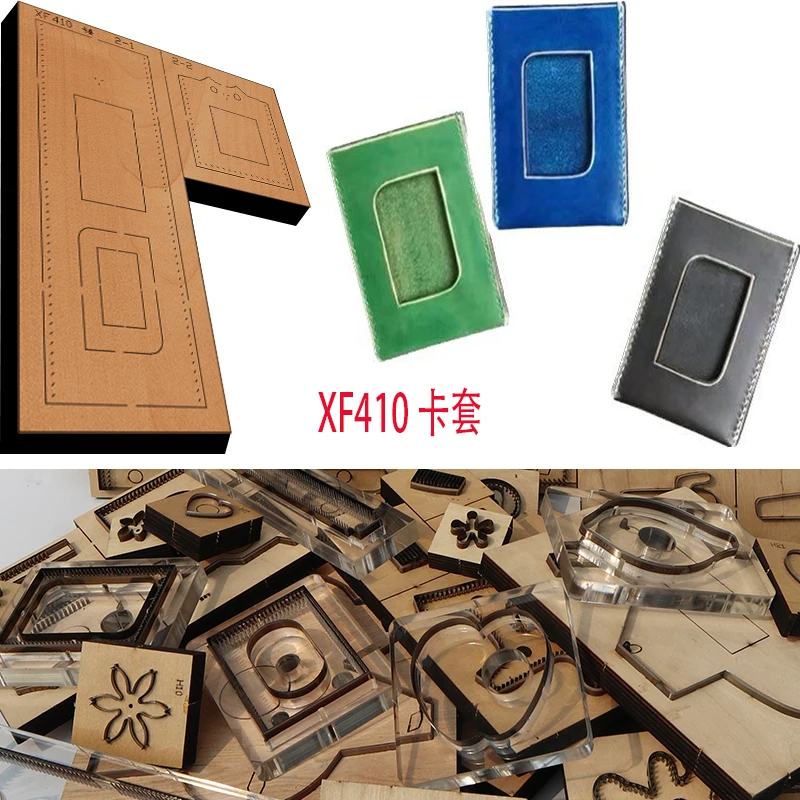 

Сумка для карточек, дырокол для кожевенного ремесла, ручной инструмент, форма для ножа XF410, новое японское стальное лезвие, деревянные инструменты для работы с кожей
