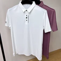 Haute qualité Ice Silk manches courtes hommes polo shirt été nouvelle marque mode broderie DESIGN TOP respirant cool t - shirt 6