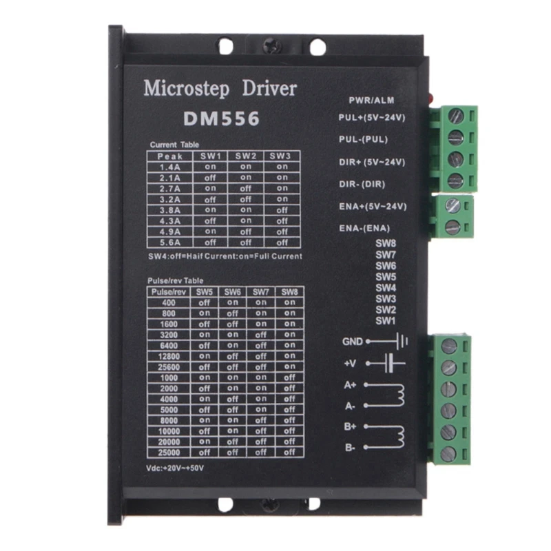 

Digital Stepper Driver, Dm556 Progressive Motor Driver Is Suitable For Nema 23, Nema 24 And Nema34 Stepper Motors