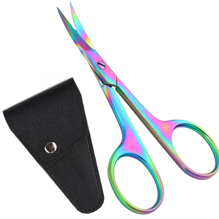 Description Picture 2 of item1 PCS Multi-purpose Small Beard Scissors Eyebrow Scissors Colorful Trimming Tool for Nails & Cuticle