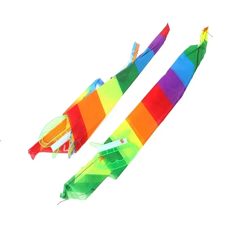 Rainbow Kite Flying Toys for Children Kites Handle Line Outdoor Sports Kites Professional Wind Kites with Kite String Kids Toy 5