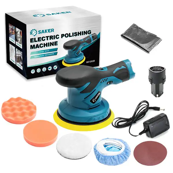 Saker Mini Cordless Car Buffer Polisher 6 Inch 12V Portable Polishing