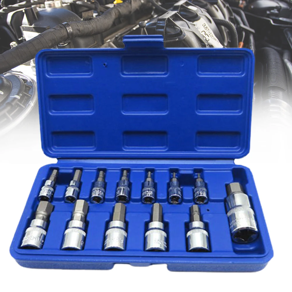 Set Di Chiavi A Bussola Da 13 Pezzi Punte Per Cacciavite Torx Utensili Manuali A Bussola H5/64 H3/32 H1/8 H5/32 H3/16 H7/32 H1/4 H9/32 H5/16 H3/8 H7/1