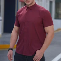 Summer Men Shirt Short Sleeve Oversize Red 6XL 7XL 8XL 10XL 12XL Plus Size Formal Fashion Solid Black White Casual Dropshipping 2