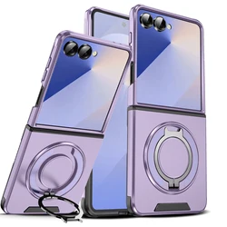 Custodia per telefono con supporto rotante magnetico, finestra scorrevole e protezione anti-fallimento