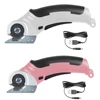 Electric Scissor Portable Cordless Rechargeable Electric Round Scissor Leather Paper Fabric Rotary Cloth Cutter Kit Cutting Tool 1