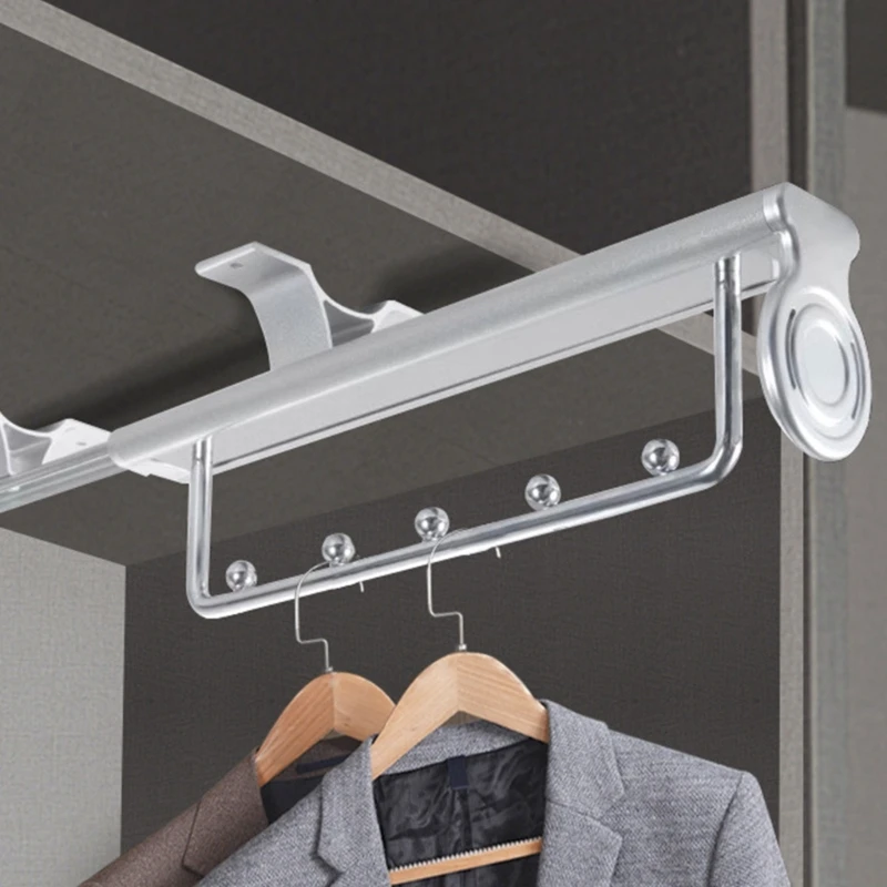 

Верхняя вешалка для одежды, регулируемая штанга для гардероба, прочная металлическая стойка для организованного хранения одежды