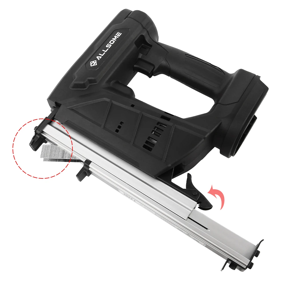Allsome Electric Brad Nailer, Electric Nail Gun/Staple Gun for Upholstery, Carpentry Woodworking Projects for Makita 18V Battery 5