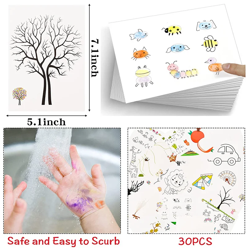 Multi Color Ink Pads,washable Finger Print Ink Pads For Kids, 12/24 Colors  Ink Stamp Pads Diy Printing Mud Kindergarten Finger Pigment Printing