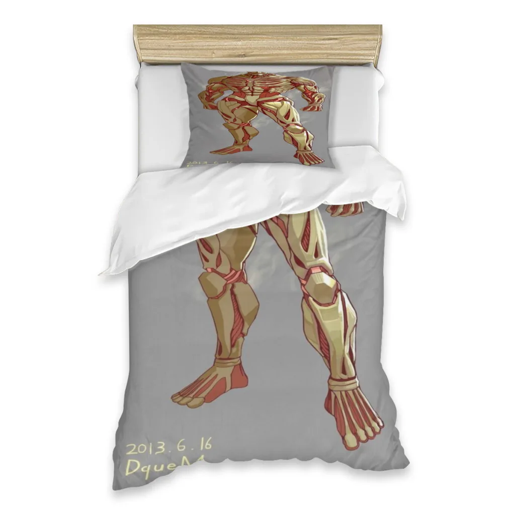 

Wings Of Liberty Attack on Titan RetroJapanese Anime Cartoon Duvet Cover Comforter Single Bedding Set
