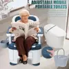 1Pc Bedside Commode with Handles Portable Toilet Chair Seat Height Adjustable Portable Adult Potty Toilet Load 882lb for Seniors 1
