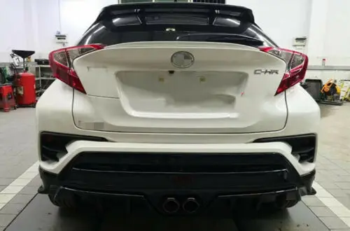 トヨタC-HR chr 2018-2022用リアフォグランプカバー,光沢のある