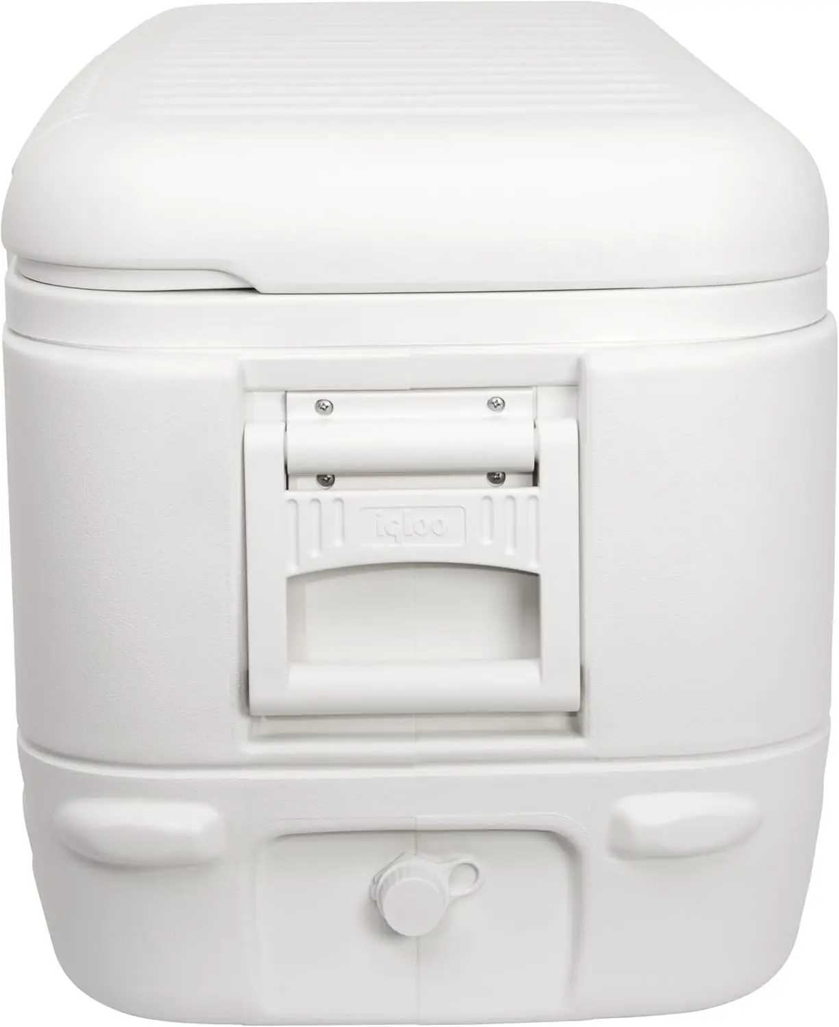 Polar Hard Coolers,Reinforced swing-up handles with tie-down loop feature,Dual snap-fit latches secure lid closure