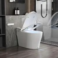 Smart Bidet Toilet, One Piece Toilet Quiet-Closed Heated Seat Sensor, Auto Close/Open, Foot Kick & Blackout Flush, Warm Wash 1