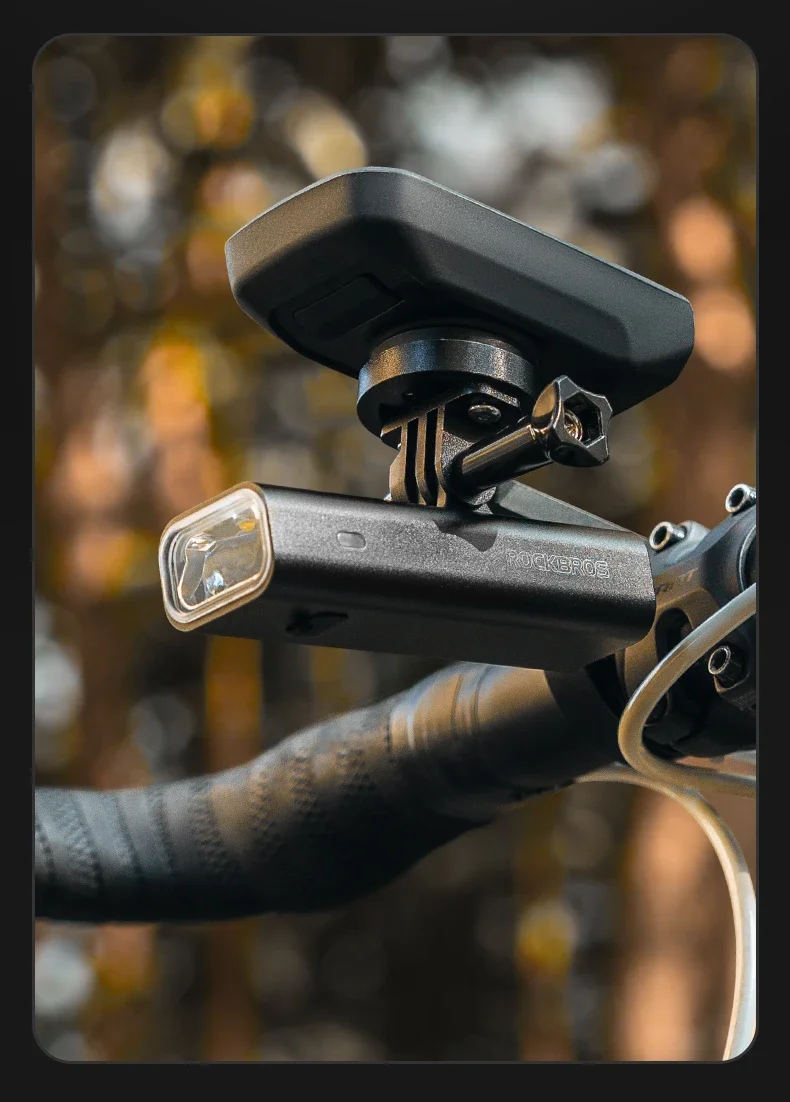 thumbnail image 2 of ROCKBROS 800 Lumen Bike Light - USB-C Rechargeable IPX6 Waterproof Headlight With 5 Modes 2 of 9