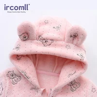 Ircomll Newborn Baby Rompers Spring Autumn Warm Fleece Cute Infant Costume Kids Playsuit Jumpsuits Baby Clothes 0-1Y Outwear 4