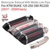 Slip on For KTM DUKE 125 250 390 RC390 2017 - 2020 51mm Motorcycle Exhaust System Modified Moto Muffler Middle Link Pipe DB