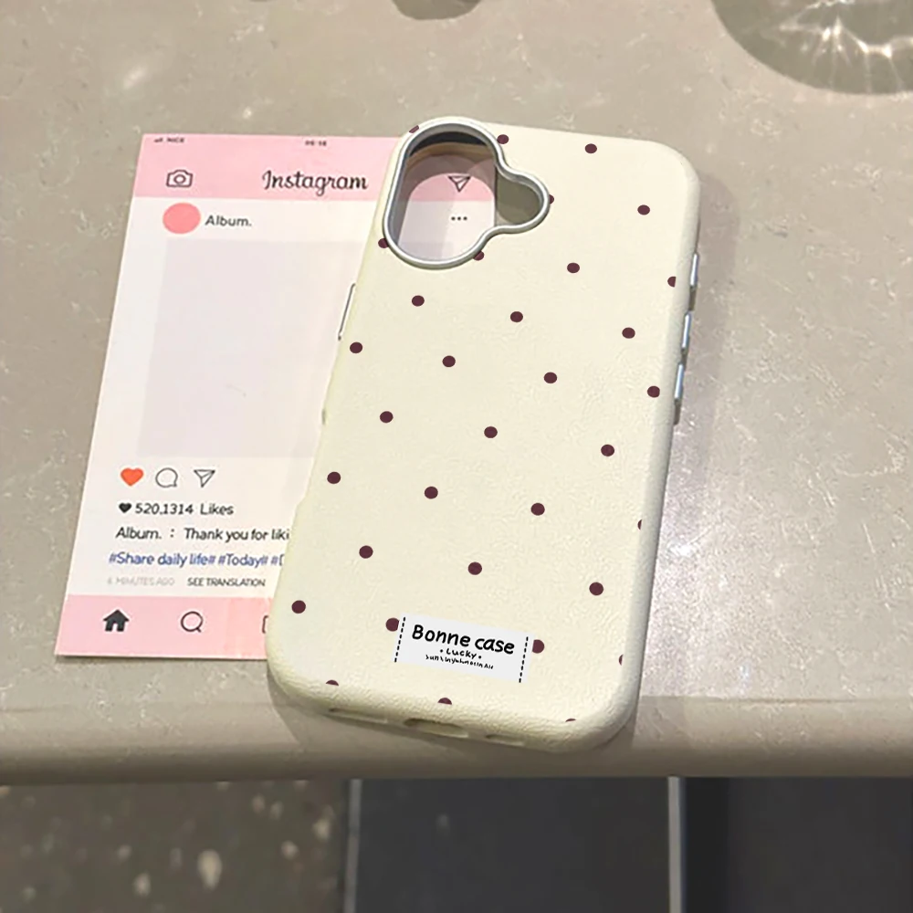 Creative Unique Polka Dot Leather Texture Phone Case