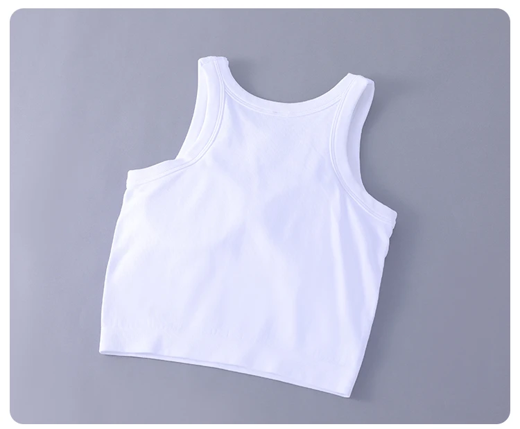 Women's Pink Vest with Chest Pad for Comfortable Flexibility for Breathable Vest Women's Soft Vest Exposed Navel