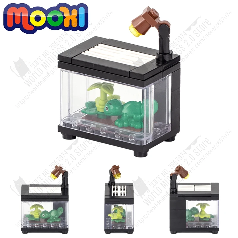 MOC0076 DIY 크롤링 박스 빌딩 블록, 크리에이티브 시티 시리즈, 애완 동..