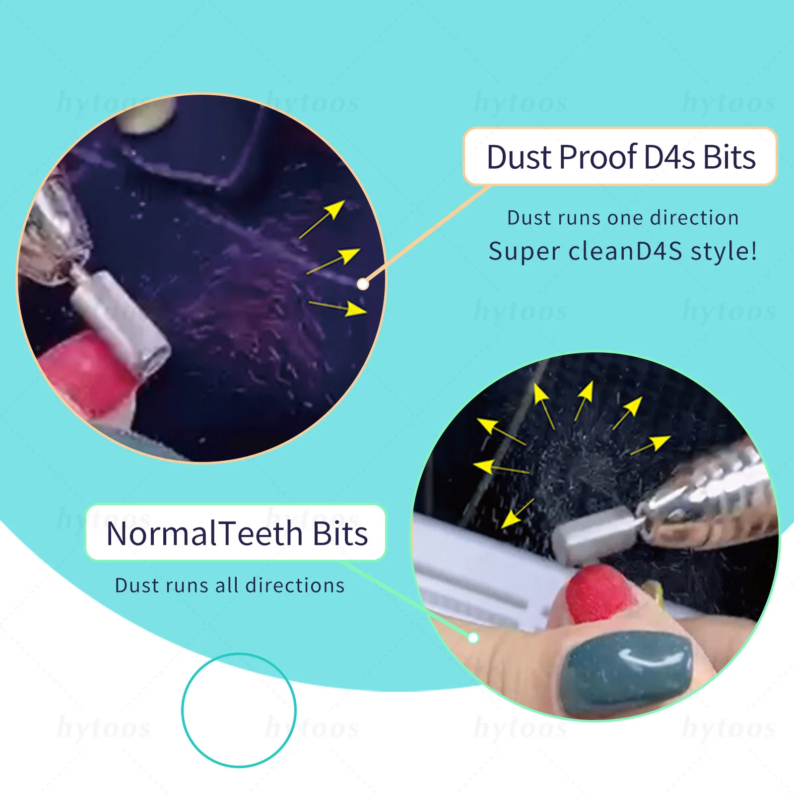 HYTOOS 프로페셔널 티타늄 방진 배럴 네일 드릴 비트 전동 카바이드 매니큐어 비트 아크릴 네일 젤 제거 도구