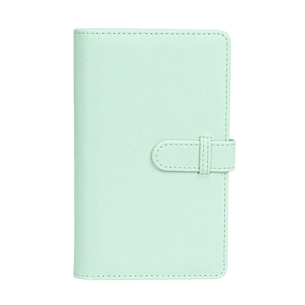 Portable 108-Sheet 3-Inch Photo Album for Collection - Green Pink Ticket Card Organizer