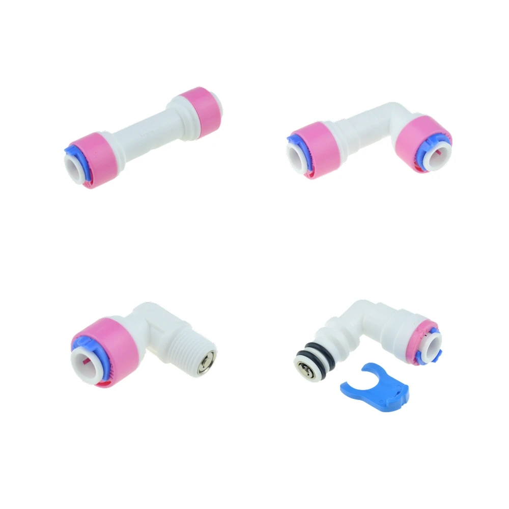 RO Water Elbow Straight Check Valve Quick Coupling Fitting 1/4 3/8 Hose 1/8" Male Reverse Osmosis System Plastic Pipe Connector pipe fitting hose pipe fitting